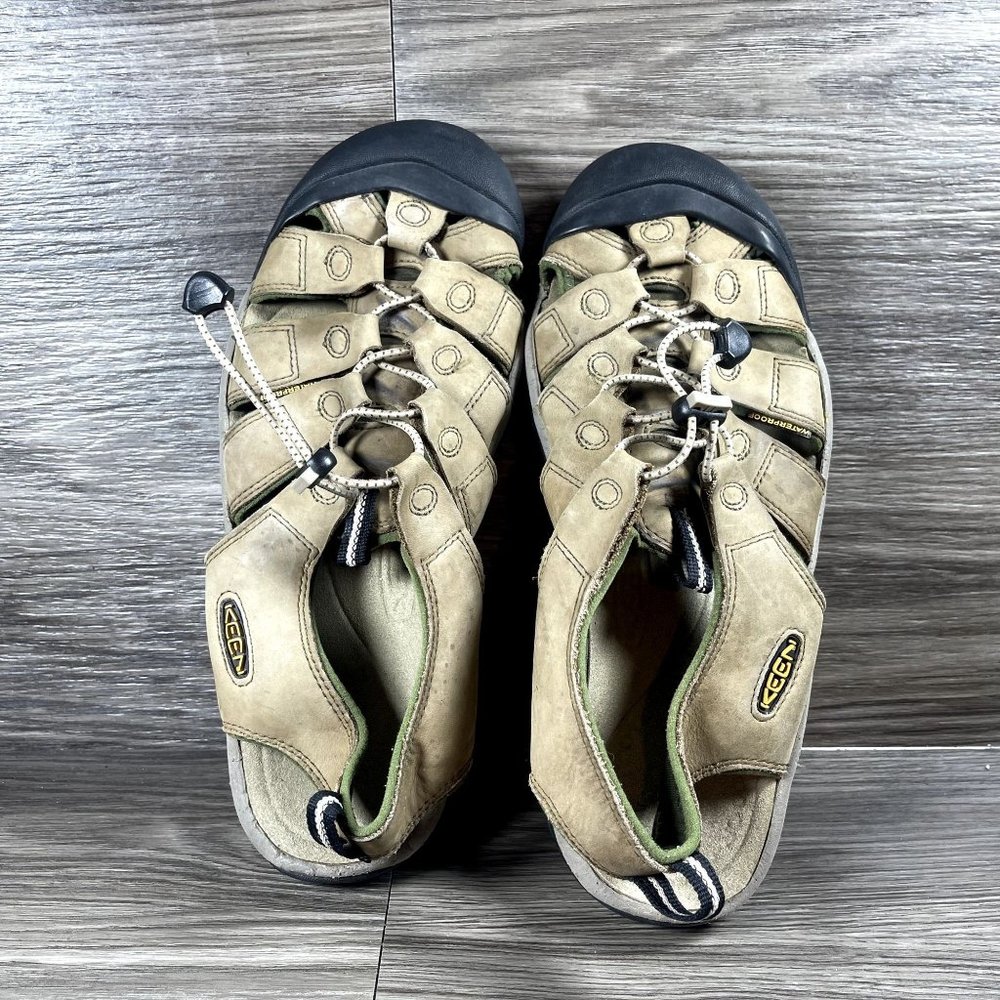 KEEN Men's Tan Leather Newport Waterproof Sandals Shoe Size 12 - Picture 6 of 10
